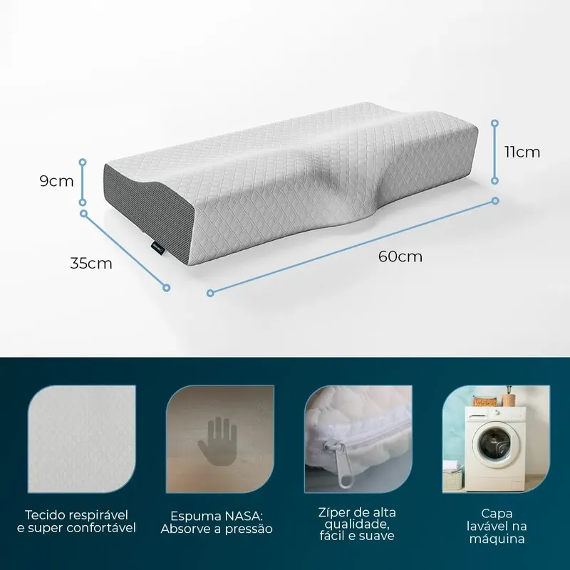 Travesseiro Ortopédico Cervical